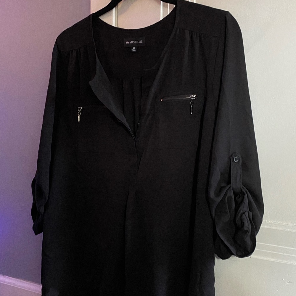 Sheer Black Dress Shirt